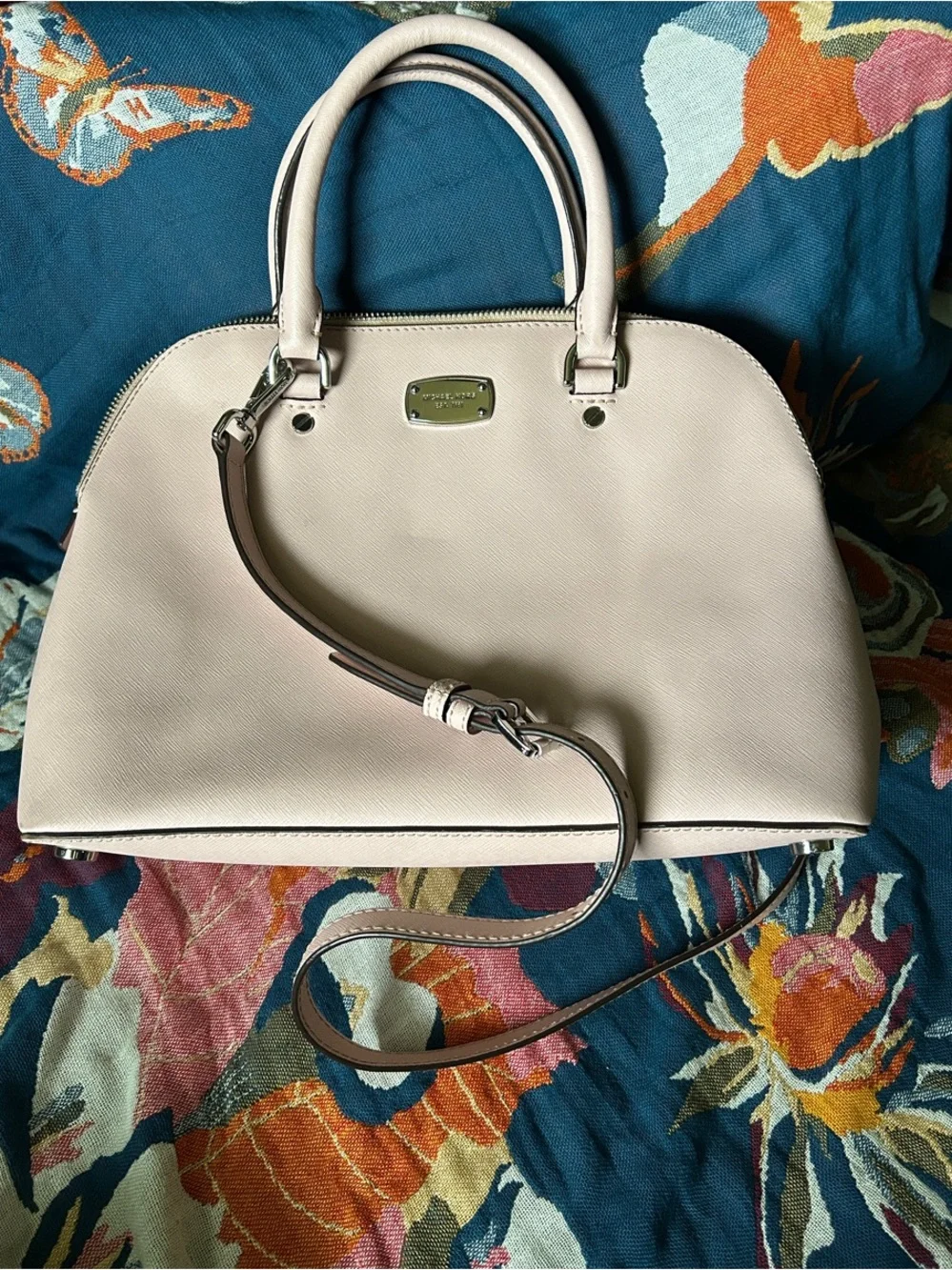 Michael Kors Blush Dome Satchel with Detachable Strap